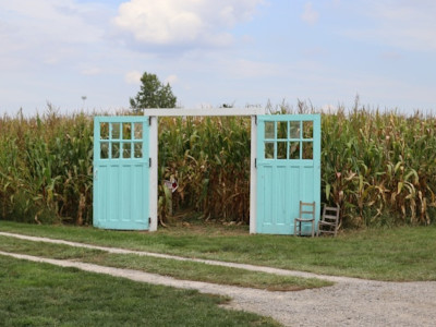  Entrance to corn maze 